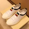 Little Fuguqi Bee White Shoes Mens Board High Edition Couro Genuíno Verão Casual Kuqi One Step