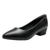 Pompes dames authentine cuir noir ol chaussures de bureau printemps automne chaussures de travail de mode mince talon sexy etiquette robe chaussures femme pompes