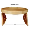 Płytki Nowoczesna sofa tacy podłokietnikowej - stylowy drewniany zastawa stołowa i napoje
