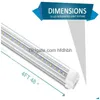 Led Tubes Stock In Us 2Ft 4Ft 5Ft 6Ft 8Ft Tube Lights V Shape Integrated Bb Fixtures 8 Ft Cooler Door Zer Leds Light Drop Delivery L Dhcuc