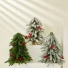 Decoratieve Bloemen 40cm Kerstboom Decor Kunstmatige Desktop Grenen Bureau Ornament Kerstfeest 2024 Jaar Navidad Home