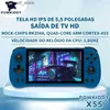 Игровые контроллеры Джойстики Портативный игровой плеер POWKIDDY X55 5,5 ДЮЙМОВ 1280*720 IPS-экран RK3566 Ретро игровая консоль с открытым исходным кодом Детские подаркиY240322