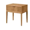 Nathan James Jasper Signature médiévale ou table d'appoint avec espace de rangement, cadre en bois, couleur marron naturel