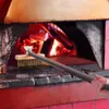 SHANGPEIXUAN Kit d'ustensiles de four à pizza commercial au feu de bois avec râteau à cendres perforé de 9 pouces tournant de 9 pouces avec poignée en aluminium de 40 pouces