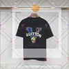 Designer Tide T Shirts Chest Letter Laminated Print Short Sleeve High Street Loose Oversize Casual T-shirt 100% Pure Cotton 101