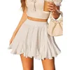 Half Length Skirt A-line High Waisted Pleated Mini Skirts Elastic Waist Short Dress Tennis Casual Yoga Sports Pants