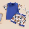 Kleding Sets 0-3 Jaar 2 Stuks Baby Jongens Kleding Set Zomer Baby Geboren Korte Mouw T-shirt tops Met Broek 2024 Babe