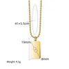 Pendant Necklaces Versatile Engraved Letter Titanium Steel Clavicle Chain For Women Minimalist Elegant Gold-Plated Necklace