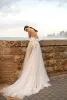 Idatorez Beach A LINE LINE WEDDAY OFFTER COTTER LACE DELIQUES Bridal Dontract