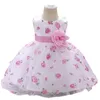 Girl Dresses 0-5Y Kids Flowers For Girls Floral Pink Vestido Christmas Clothes Children 2024 Year Elegant Prom Tutu Gown