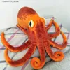 Muñecas de peluche Simulado Pulpo Naranja Bebé Peluche de juguete para niños Regalo de cumpleaños para animales marinos Q240322