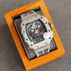 Lüks Erkekler İzle Hediyesi Otomatik Mekanik Saat İsviçre Hareketi Safir İzle İthal Yeni Malzeme Hollow Tasarım Saati CGRZ
