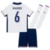 24 25 Maillot de football ANGLAIS BELLINGHAM RASHFORD KANE 2024 Coupe d'Europe 2025 Maillot de football Maillot de football de l'équipe nationale Fan Accueil Blanc Extérieur Violet Hommes Kit Ensemble SAKA RICE FODEN