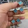 Cleef Four Leaf Clover Armbanden Van Clover Armband luxe merk klaver designer armbanden sieraden 18K goud Blauw Turquoise steen vlinder liefde 5 bloemen Diamant l