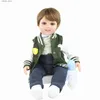 Stuffed Plush Animals 60 CM Silicone Reborn Boy Doll For Girl Toddr Babies Dress Up Boneca Birthday Gift Child Play House Bedtime Toy L240322