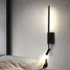 Vägglampor lampa modern LED -monterade läslampor med switchbelysning för sovrummet sängplats