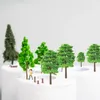 Decorazioni da giardino Alberi modello 20x9 20x5CM Treno di plastica Albero artificiale in miniatura Paesaggio Decorazione della ferrovia Costruzione di paesaggi
