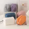 Cosmetic Bags Girl Soft Travel Plush Bag Organizer Case Solid Color Makeup For Women Cute Lady Make Up Pencil Necessaries