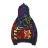 Lyx hoodie mens designer märke casual brev tryck lång ärm blixtlås huva kappa sport trend mode sömmar rent bomullsfärg kontrast mode