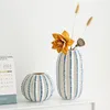 Vases Vase en céramique Cactus Forme Dessin animé Arrangement de fleurs Accessoires Pot de fleurs Géométrique Artisanat Ornement Décoration de la maison