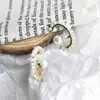 Boucles d'oreilles WTLTC rétro multi-perles, manchette d'oreille pour femmes, baroques en forme de C, boucles d'oreilles délicates grimpeuses, bijoux de mariage pour mariée