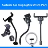 Supports de téléphone portable Bras de tuyau Flexible support de pince de téléphone portable pour Led Selfie anneau lampe Kit de remplacement 360 degrés montage support de téléphone portable pince 240322