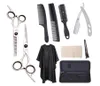 Hair Cutting Scissors Set 6quot JP 440C Thinning Shears BarberShop Hairdressing Scissors Razor Professional Hair Scissors Beauty8507446