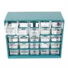 Löffel 25-teiliger kombinierter transparenter Schubladen-Aufbewahrungsschrank, abnehmbare blaue Teilebox, Hardware-Sortierung
