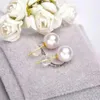 Studörhängen Ruiyi Selling Real 18K Gold Natural Freshwater Pearl Pure AU750 Earring Pins For Women Fine Jewelry Gift