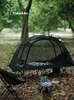 Namioty i schroniska Vidalido Single Person Outdoor Camping Bed Namiot Lekki i wygodny przenośny aluminium z aluminium Wewnętrzny słup aluminium Wewnętrzny 240322