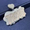 Gioielli di design S925 VVS Fabbrica personalizzata Hip Hop Foto Moissanite Baguette Taglio Lab Diamanti Ciondolo ghiacciato come regalo