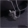 Pendant Necklaces Vintage Titanium Steel Box Chain Necklace Motorcycle Mens Long Sweater Couple Accessories Drop Delivery Jewelry Pend Dhc6G