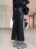 スカートヴィンテージクラシックブラックラップヒップレザースカート女性秋のハイウエストファッションカジュアルアインラインボディーコンセクシーなスプリットロングレディー