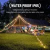 8 modos de iluminação Star Waterproof Outdoor Indoor LED String Lights, operado por bateria com controle remoto