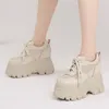 Sapatos de vestido primavera outono estilo coreano fino 12 cm saltos altos cunhas plataforma oco cross-amarrado couro genuíno mulheres bombas modernas 2403