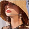 Baumeln Kronleuchter Trendy Elegant Erstellt Große Simierte Perle Lange Ohrringe Perlen String Statement Clip Auf Frauen Party Geschenk Drop Liefern Dhkel