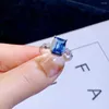 Klaster Pierścienie Wszystkie naturalne srebrne srebrne 925 Panie London Blue Topaz Kolor Pierścień Super jasny prezent zaręczynowy butik