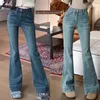 Damesjeans Uitlopende vrouw Vintage hoge taille Dames Slim Stretch Denim Strakke broek Koreaanse Street Style Casual broek Plus lengte
