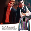 Blazer con paillettes Giacca con paillettes lucide Abiti di Halloween Blazer a due bottoni Tuxedo Disco Glitter Party Blazer per uomo Cena 240313