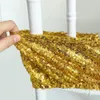 1050 pz Oro Paillettes Telai per sedie Nastro Decorazioni per feste Fascia per matrimoni Sedie allungate Arco per eventi Banchetti 240307