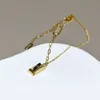 New Trendy Little Golden Brick Women's Feet Chain Titanium Steel Summer Jewelry
