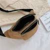 Midjepåsar Kvinnor Corduroy Bag Luxury Designer Canvas Ladies Fanny Pack Fashion Money Phone Chest Female Banana Bum Belt