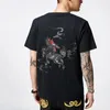 LyPreazy Grube Smok Kirin Hafdery koszule Modne streetwear Hip Hop swobodny krótki rękaw męskie tshirty 240315