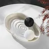 Resin Vase Coral Tray Irregular Fruit Bowl Gold Thread Grain Storage Ornaments Desk Container Home Decoration Accessories 240314