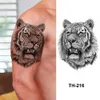 50pcs en gros imperméable autocollant de tatouage temporaire tigre lion loup forêt homme grande fleur sexy femmes corps bras art faux tatouages 240311