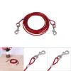 Leashes Dog Tie Out Cable Steel Wire Pet Leash Chew Proof Lead For Large Dogs Pets Yard Camping Outdoors Safety Cable Rope 5mm*5m