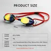 Professional Competition Swimming Goggles Plating AntiFog Waterproof UV Protection Silica Gel Diving Glasses Racing Spectacles 240312