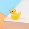 500pcs Cute Nightglow Duckling Creative Small Ornaments Jewelry Miniaturas Resin Statue Collection Toy Fairy Garden Mini Decoration & Charms 15 colors