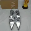 Cheap Store 90% Off Wholesale Za Womens Shoes Sandals Silver Mid Heel Pointed Toe Wrapped Back Strap High Simple and Versatile