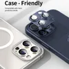 Luxus Metall Kamera Film Objektiv Schutz Abdeckung Fällen Ring Zurück Kameras 9H Gehärtete Glas Filme Fall Für Apple iPhone 15 Plus Pro Max Handy Protektoren